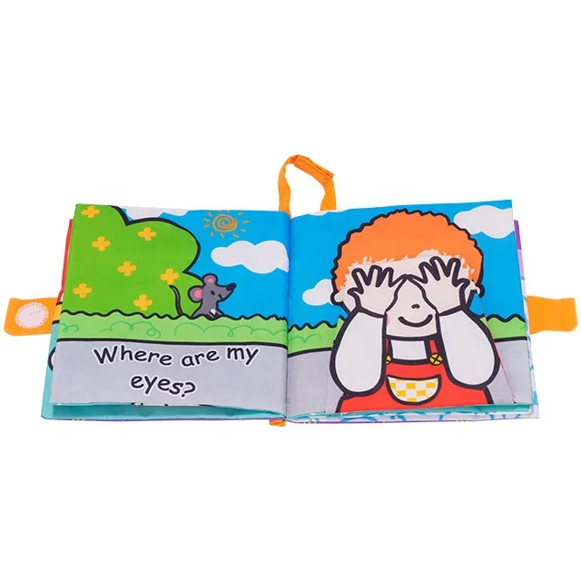 Jollybaby Soft Baby Cloth Book for Early Sensory Education & Play