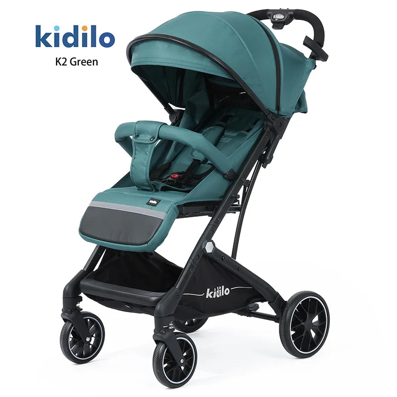 0-3 Years Lightweight Non-Toxic Baby Stroller Foldable Travel Stroller with Adjustable Handle for Toddlers Everyday Walks K2