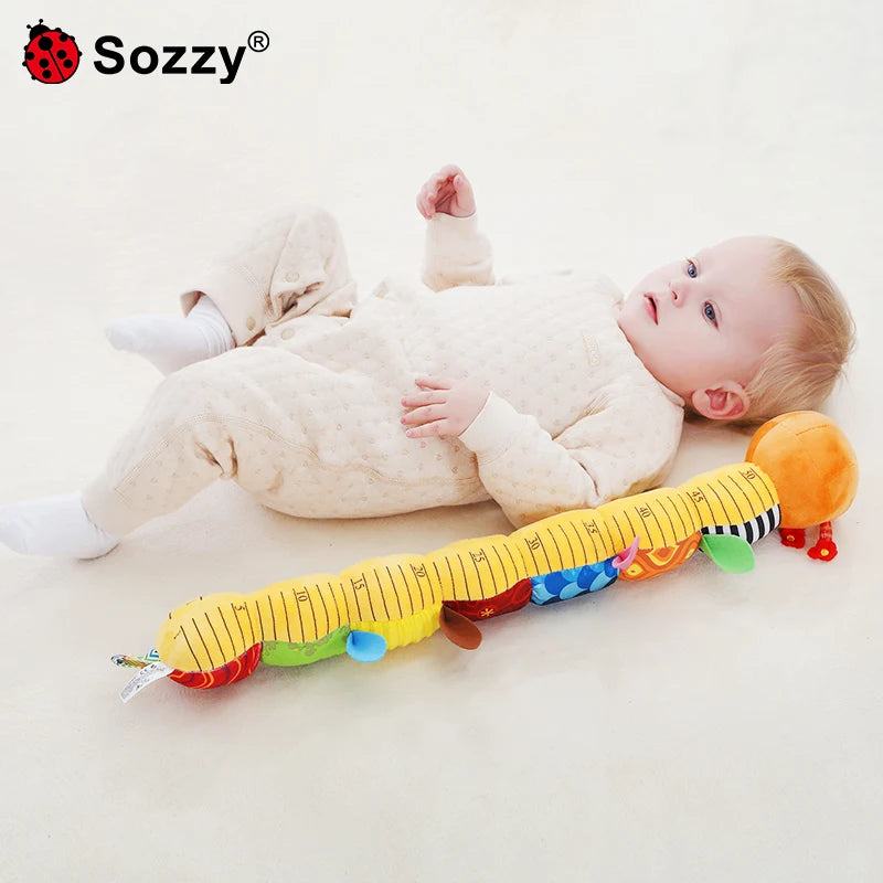 Animal Caterpillar Musical Stuffed Soft Toys Sensory Crinkle Rattle Stuffed Animals Toy Unisex Kids Gift Kids Play PP Cotton