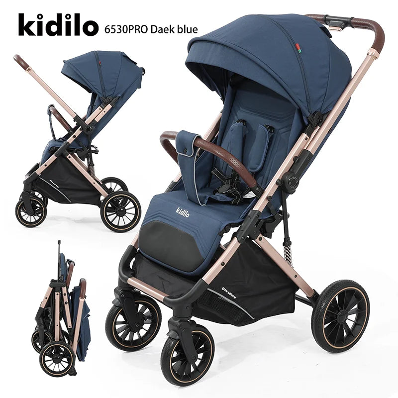Kidilo 0-3 Years Non-Toxic Lightweight Portable Pushchair Baby Stroller Multiple Foldable for Travel Wholesale China 6530Pro