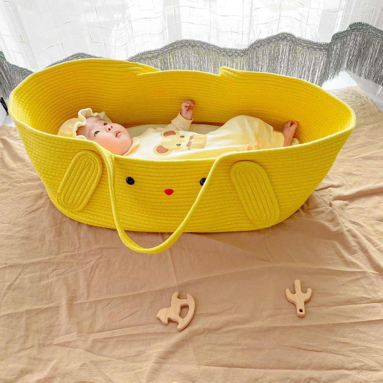 2025 new baby basket go out portable baby basket new newborn baby go out safe sleeping basket bed