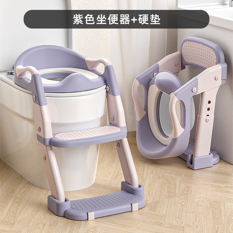 兒童馬桶坐便器家用便攜式輔助階梯兒童坐便器寶寶坐便圈可摺疊*優惠促銷 免運費