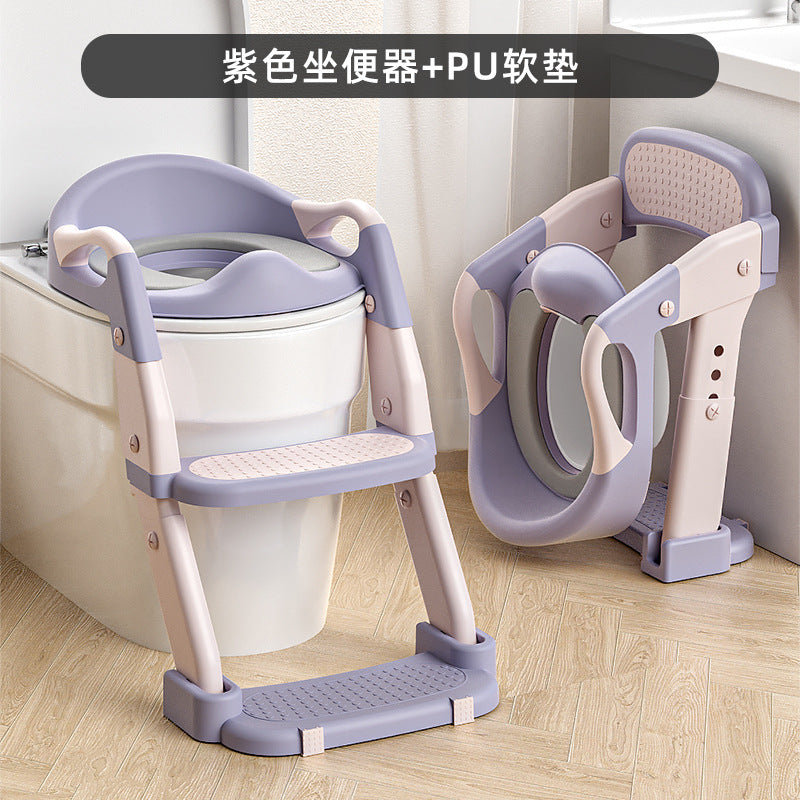 兒童馬桶坐便器家用便攜式輔助階梯兒童坐便器寶寶坐便圈可摺疊*優惠促銷 免運費