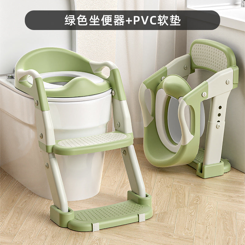 兒童馬桶坐便器家用便攜式輔助階梯兒童坐便器寶寶坐便圈可摺疊*優惠促銷 免運費
