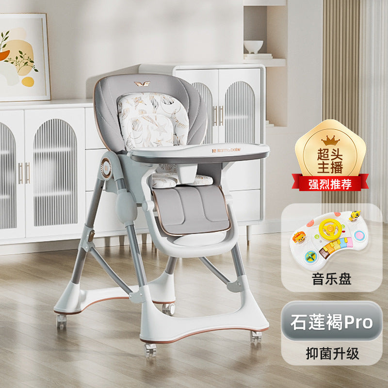 karmababy嬰兒高腳椅嬰兒餐桌多功能座椅家庭可折疊用餐學習坐著和躺著