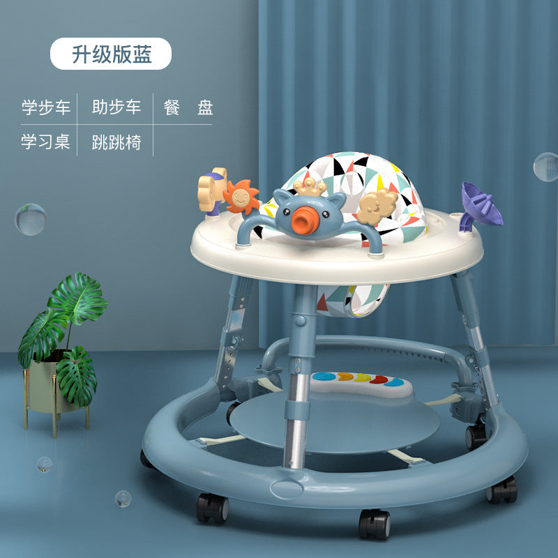 嬰兒學步車 一鍵折疊便攜式遛娃神器可當學習桌餐桌多功能遛娃神