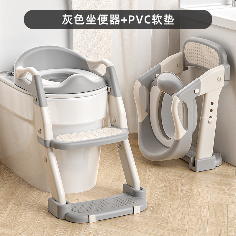 兒童馬桶坐便器家用便攜式輔助階梯兒童坐便器寶寶坐便圈可摺疊*優惠促銷 免運費