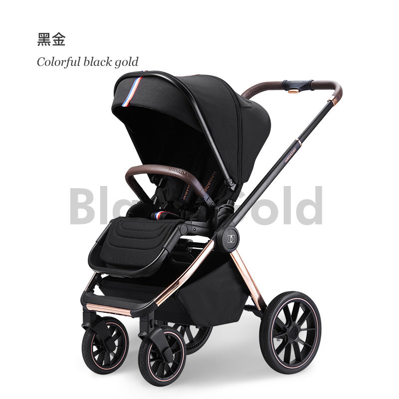 哈卡達嬰兒車推車兒童寶寶可坐 躺輕便可折疊幼遛娃高景觀hagaday