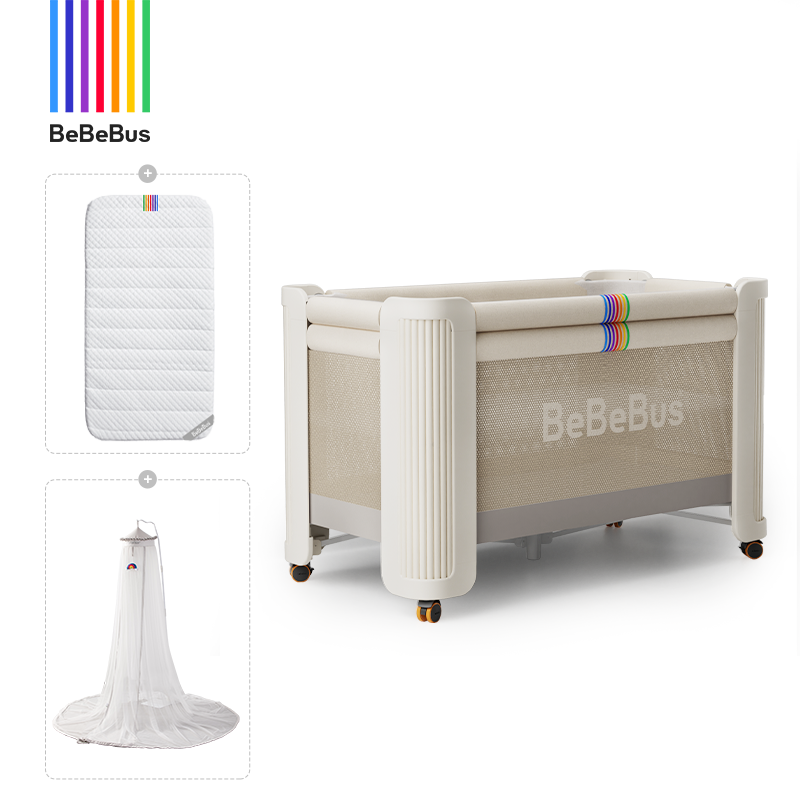 BeBeBus crib splicing queen bed dream home multi-functional foldable movable newborn crib