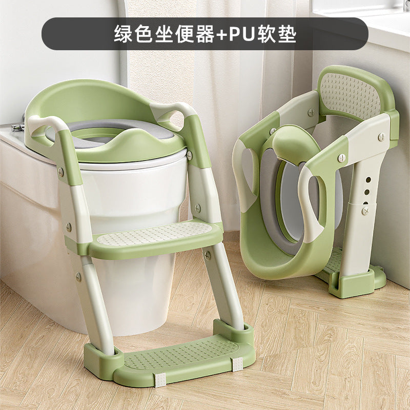 兒童馬桶坐便器家用便攜式輔助階梯兒童坐便器寶寶坐便圈可摺疊*優惠促銷 免運費