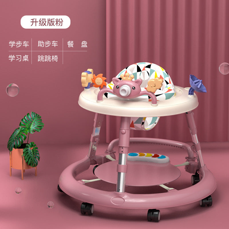 嬰兒學步車 一鍵折疊便攜式遛娃神器可當學習桌餐桌多功能遛娃神