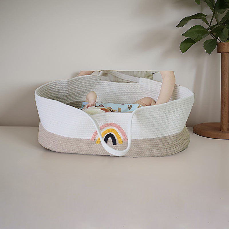 2025 new baby basket go out portable baby basket new newborn baby go out safe sleeping basket bed