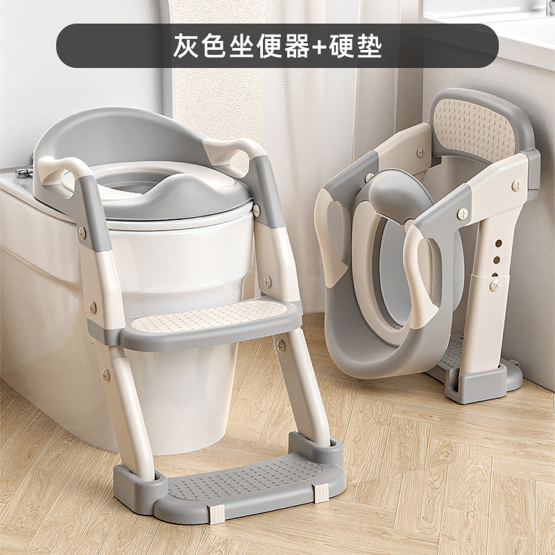 兒童馬桶坐便器家用便攜式輔助階梯兒童坐便器寶寶坐便圈可摺疊*優惠促銷 免運費