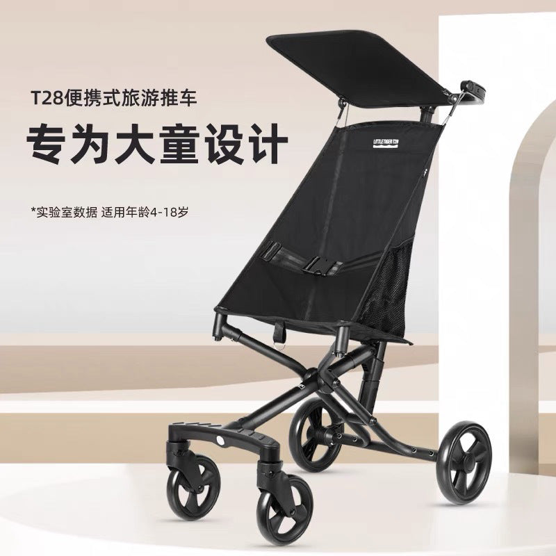 Xiaohuzi t18 new aluminum alloy lightweight folding baby stroller simple ultra-light boarding stroller baby stroller