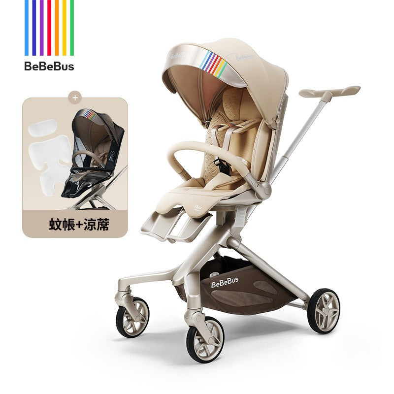 BeBeBus stroller MAX lightweight foldable baby stroller with high view, can sit or lie down