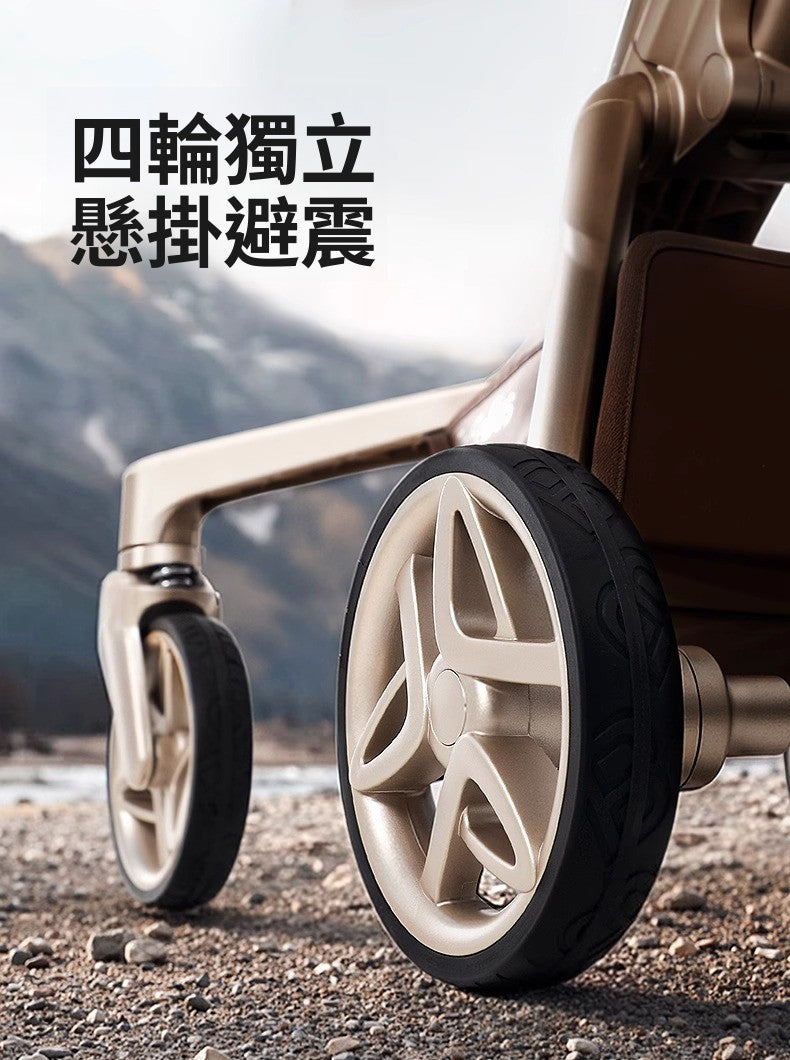 BeBeBus stroller MAX lightweight foldable baby stroller with high view, can sit or lie down