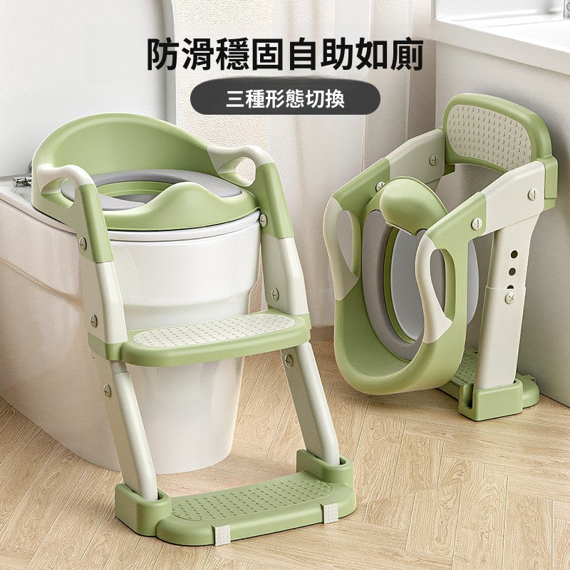 兒童馬桶坐便器家用便攜式輔助階梯兒童坐便器寶寶坐便圈可摺疊*優惠促銷 免運費