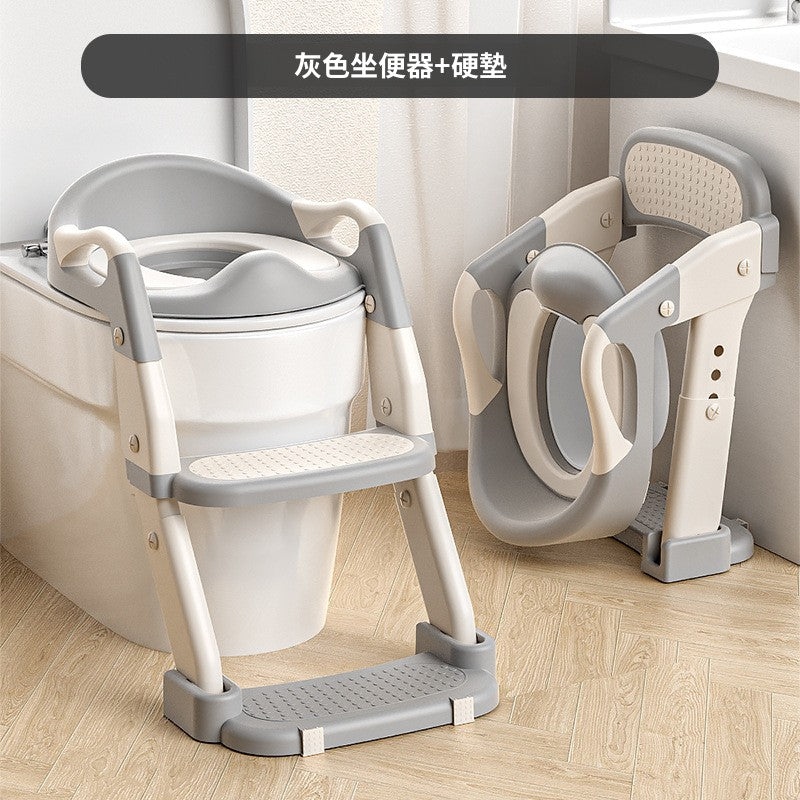 兒童馬桶坐便器家用便攜式輔助階梯兒童坐便器寶寶坐便圈可摺疊*優惠促銷 免運費