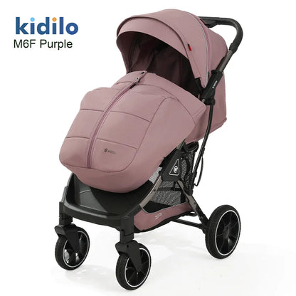 0-3 Years Non-Toxic Lightweight Baby Stroller Foldable Travel Stroller with Adjustable Handle for Toddlers Daily Walks M6F