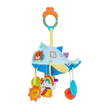 Manufacturer's Musical Soft Stuffed Activity Plush Hanging Baby Bed Stroller Cot Pull String Sensor Includes Sets for Plane Car