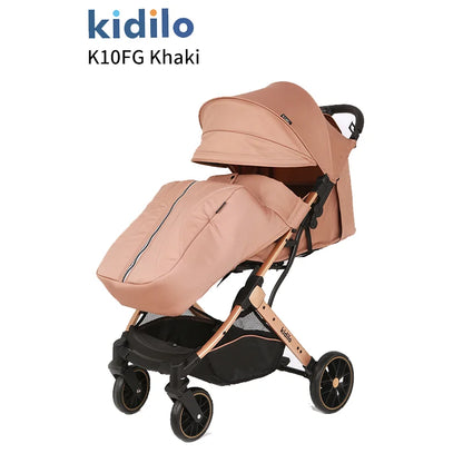 Non-Toxic Lightweight Baby Stroller for 0-3 Years Foldable Travel Stroller with Adjustable Handle for Toddlers Daily Walks K10FG