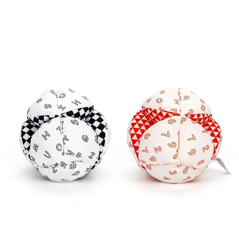 Jollybaby Custom Baby Happy Magic Stuffed Ball Baby  Early Educational Cognitive Cloth Reversible Soft Plush Toy Ball