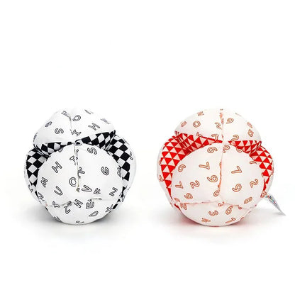 Jollybaby Custom Baby Happy Magic Stuffed Ball Baby  Early Educational Cognitive Cloth Reversible Soft Plush Toy Ball