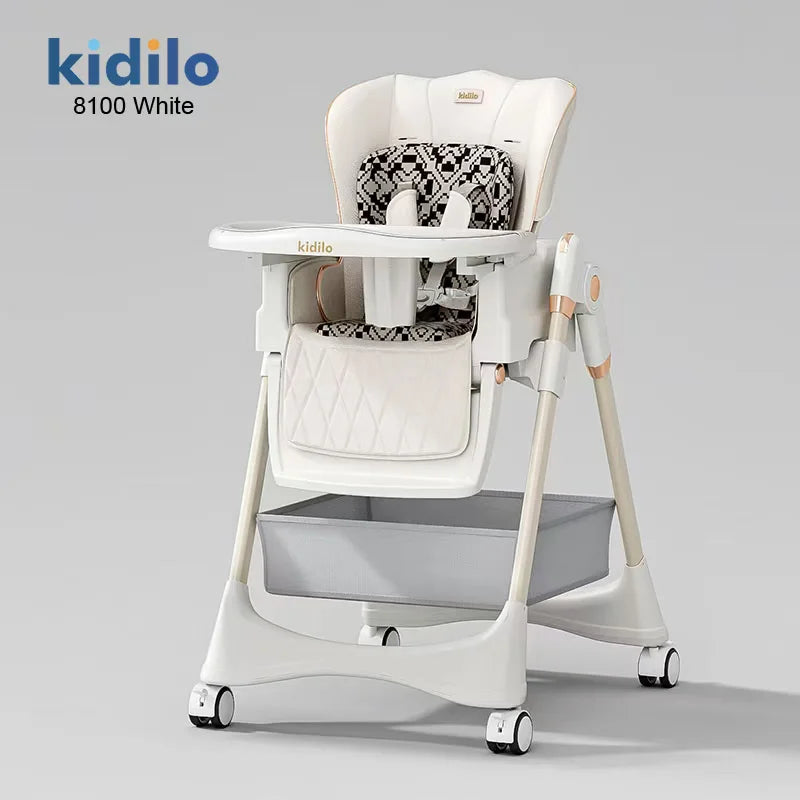 Kidilo New Born Portable Fold  Multiple Plastic Baby High Eating Dinning Learning Sitting Chair Seat Chair for Baby Feeding 8100
