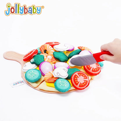 Custom Stuffed Collection Plush Toy Cuttable Fruits and Vegetables Toy Pretend Cloth Food Play Set for Kids