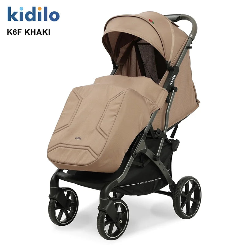 0-3 Years Foldable Kidilo Baby Stroller Lightweight Non-Toxic Travel Stroller with Adjustable Handle for Toddlers Daily Walk K6F