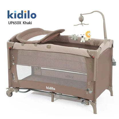 Kidilo Foldable Modern Newborn Travel Baby Portable Bedside Crib Bed 3 in 1 Luxury Set Mosquito Net for Babies UP650X