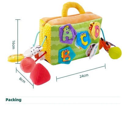 Sozzy Custom Sensory Education Baby Hanging Rattle Toys Soft Activity Plush Toy Montessori Pull String Toys