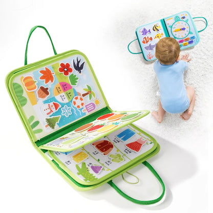 Jollybaby Manufacturer Montessori Interactive Quiet Book Preschool Learning Activities Busy Book Board Game Bag for Toddler