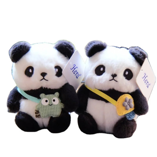 Custom Cute Small Soft Plush Supplier Stuffed Animal Panda Keyring  Doll Toy Keychain Decoration for Kids School Gift