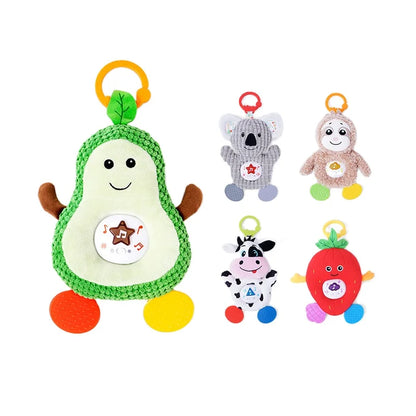 JOLLYBABY Customized LED Musical Stuffed Animals Light up Plush Toy Animated Soothe Birthday Gifts Gift Box Mouse Unisex Yellow
