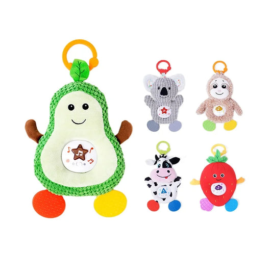JOLLYBABY Customized LED Musical Stuffed Animals Light up Plush Toy Animated Soothe Birthday Gifts Gift Box Mouse Unisex Yellow