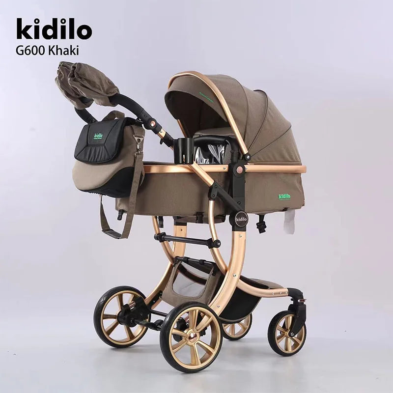 0-3 Years 3 in 1kidilo Baby Stroller with Car Seat, Non-Toxic Durable Foldable Travel Stroller for Toddlers Daily Walks G600