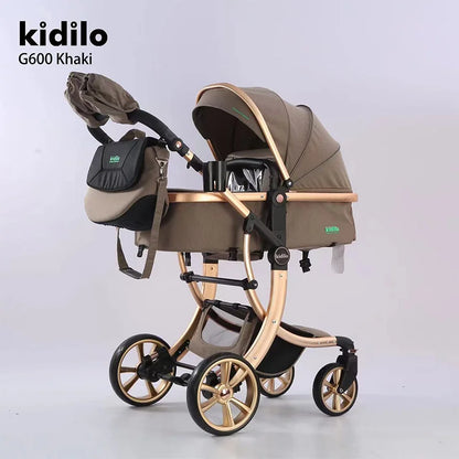 0-3 Years 3 in 1kidilo Baby Stroller with Car Seat, Non-Toxic Durable Foldable Travel Stroller for Toddlers Daily Walks G600