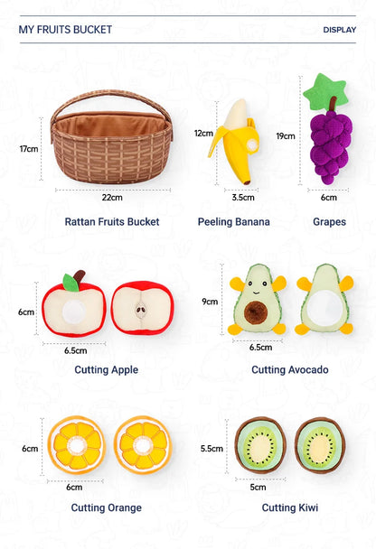 Soft Stuffed Avocado Fruit Kitchen Play Set Cartoon Plant Plush Doll Anti-stress Plush Gift Fabric Interaction Toy