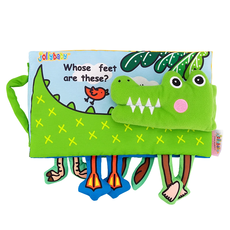 Jollybaby European Sale Online 3D Stuffed Cartoon Learning Animal Baby Tummy Time Cloth Book
