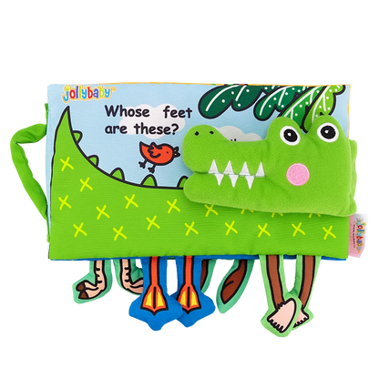 Jollybaby European Sale Online 3D Stuffed Cartoon Learning Animal Baby Tummy Time Cloth Book