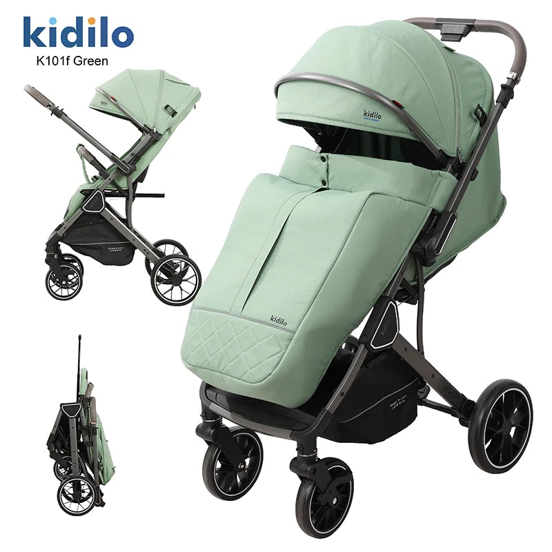 0-3 Years Foldable Baby Stroller: Lightweight Non-Toxic Travel Stroller with Adjustable Handle for Toddlers Family Trips K101F
