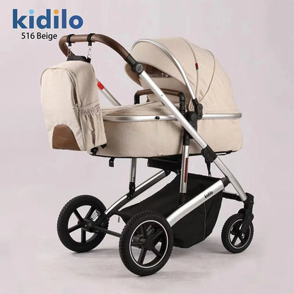 0-3 Years 3 in 1kidilo Baby Stroller with Car Seat Non-Toxic Durable Foldable Travel Stroller for Toddlers Daily Walks 516