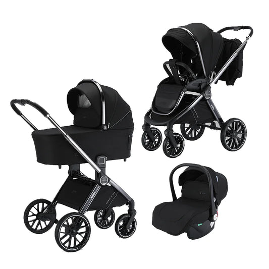 Kidilo 0-3 Years 3 in 1 Baby Stroller with Car Seat Non-Toxic Durable Foldable Travel Stroller for Toddlers Family Trips G300