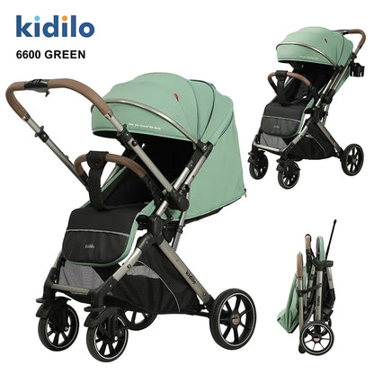 0-3 Years Non-Toxic Lightweight Baby Stroller Foldable Travel Stroller with Adjustable Handle for Toddlers Daily Walks 6600