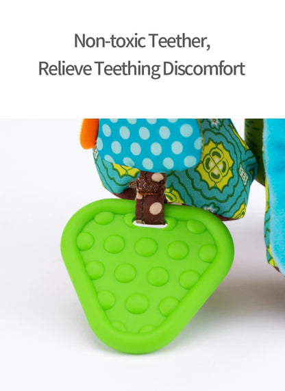 Sozzy Cute Soft Touch Infant Musical Car Seat Pulling String Toy Hanging Plush Stuffed Toy for Newborn Babies and Children