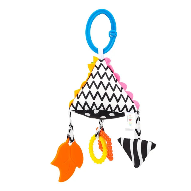 For JOLLYBABY Educational Toy Pacifying Plush Rattle with Padding Ring for Toddler Play