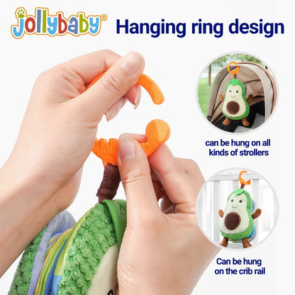 Jollybaby Colorful Vegetables and Fruits Storybook Baby Soft Cloth Book Nibbleable Cloth Book