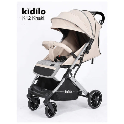Kidilo Multiple Folding Pushchair Wagon Prams Travel Baby Stroller 3 in 1 Luxury with Car Seat Set for Babies Wholesale K12