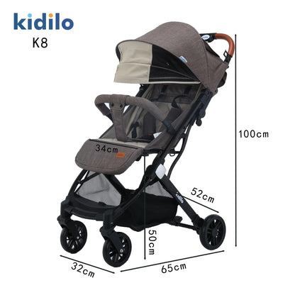 Kidilo Multiple Pushchair Lightweight Prams Portable Foldable Wagon Travel Baby Stroller for Babies Wholesale From China K8